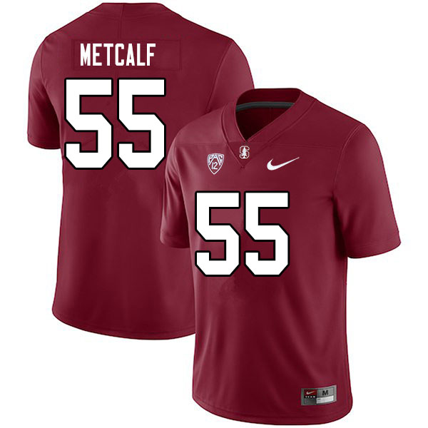 Men #55 Drake Metcalf Stanford Cardinal College Football Jerseys Sale-Cardinal